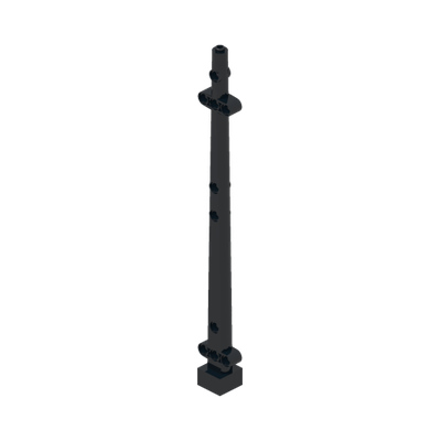MAST 2X2X20 W/Ø4.85 · Black (réf. BrickLink Black)