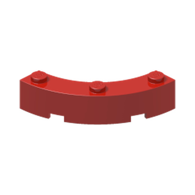 BOW 1/4 4X4X1 · Bright Red (réf. BrickLink Red)