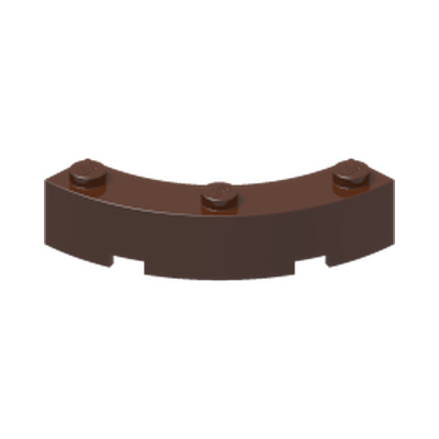BOW 1/4 4X4X1 · Reddish Brown (réf. BrickLink Reddish Brown)
