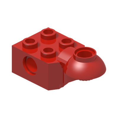 BRICK 2X2 Ø4.85 HORIZ. SNAP · LEGO 6384704 (réf. BrickLink 48170) · Bright Red (réf. BrickLink Red)