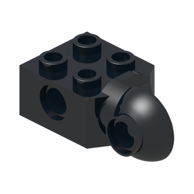 BRICK 2X2 Ø4.85 VERTIC. SNAP · LEGO 6302828 (réf. BrickLink 48171) · Black (réf. BrickLink Black)