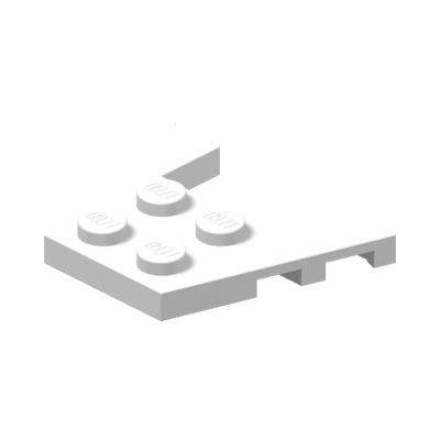 PLATE 3X4 W/ANGLES · LEGO 6170524 (réf. BrickLink 48183) · White (réf. BrickLink White)
