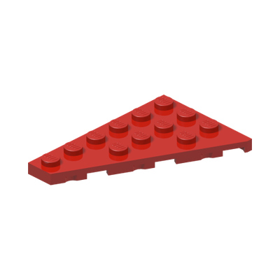LEFT PLATE 4X6, DEG. 27 · LEGO 6439463 (réf. BrickLink 48208) · Bright Red (réf. BrickLink Red)