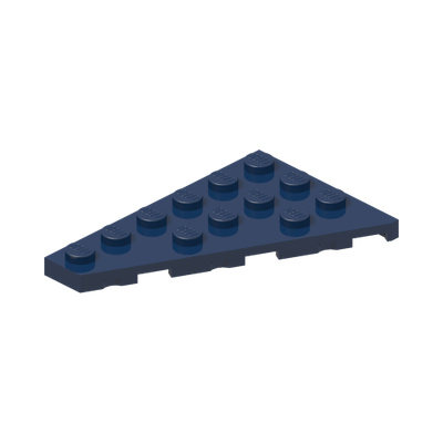 Wedge, Plate 6 x 4 Left · Couleur BrickLink : Dark Blue