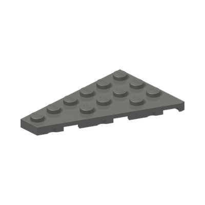 LEFT PLATE 4X6, DEG. 27 · Dark Stone Grey (réf. BrickLink Dark Bluish Gray)