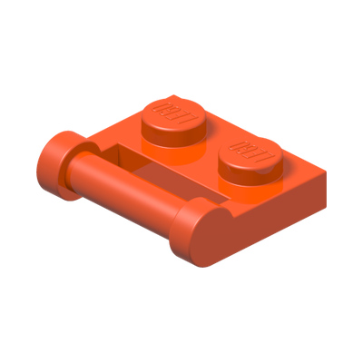 PLATE 1X2 W. STICK 3.18 · Reddish Orange (réf. BrickLink Reddish Orange)