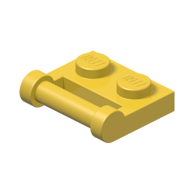 PLATE 1X2 W. STICK 3.18 · Bright Yellow (réf. BrickLink Yellow)