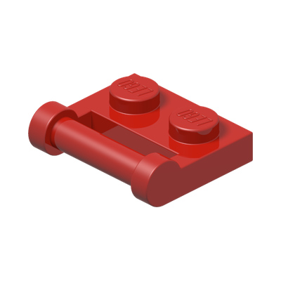 PLATE 1X2 W. STICK 3.18 · Bright Red (réf. BrickLink Red)