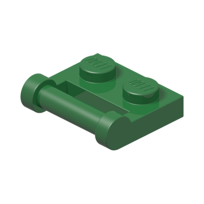 PLATE 1X2 W. STICK 3.18 · Dark Green (réf. BrickLink Green)