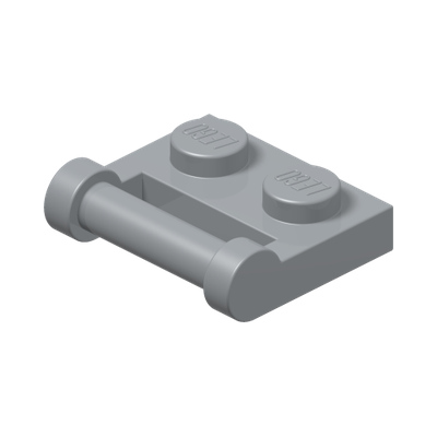 PLATE 1X2 W. STICK 3.18 · Medium Stone Grey (réf. BrickLink Light Bluish Gray)