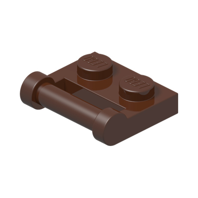 PLATE 1X2 W. STICK 3.18 · Reddish Brown (réf. BrickLink Reddish Brown)
