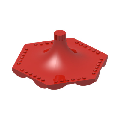 Fabuland Merry-Go-Round Type 2 Roof · Réf. BrickLink 4841 · Couleur BrickLink : Red