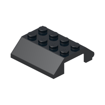 Slope 45 4 x 4 Double with Hinge · LEGO 4160233 (réf. BrickLink 4857) · Couleur BrickLink : Black
