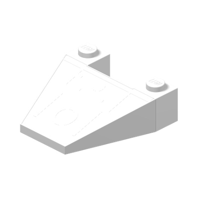 Wedge 4 x 4 Taper without Stud Notches · LEGO 485801 (réf. BrickLink 4858) · Couleur BrickLink : White