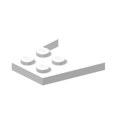 Wedge, Plate 3 x 4 without Stud Notches · LEGO 4181037 (réf. BrickLink 4859) · Couleur BrickLink : White