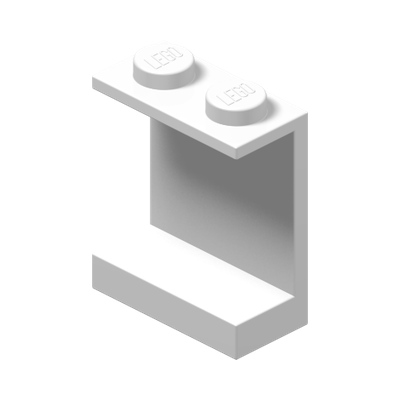Panel 1 x 2 x 2 - Solid Studs · LEGO 4113016 (réf. BrickLink 4864a) · Couleur BrickLink : White