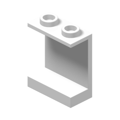 Panel 1 x 2 x 2 - Hollow Studs · LEGO 4113016 (réf. BrickLink 4864b) · Couleur BrickLink : White