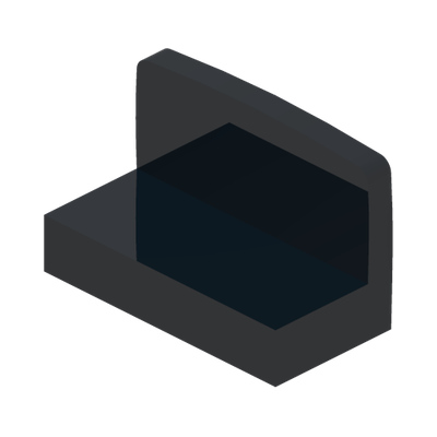 WALL ELEMENT 1X2X1 · Black (réf. BrickLink Black)