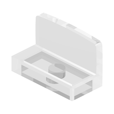 WALL ELEMENT 1X2X1 · Transparent (réf. BrickLink Trans-Clear)