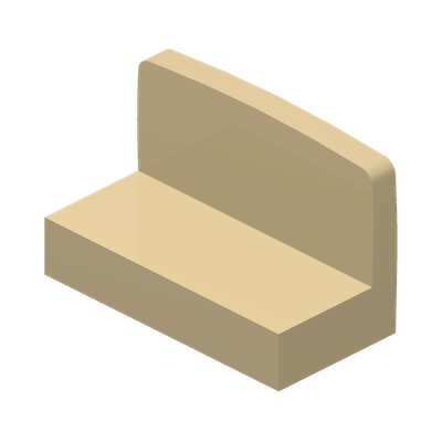 WALL ELEMENT 1X2X1 · Brick Yellow (réf. BrickLink Tan)
