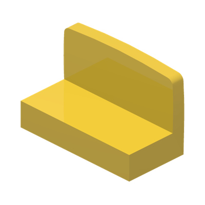 WALL ELEMENT 1X2X1 · Bright Yellow (réf. BrickLink Yellow)