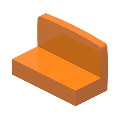 WALL ELEMENT 1X2X1 · Bright Orange (réf. BrickLink Orange)