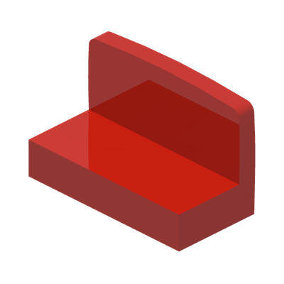 WALL ELEMENT 1X2X1 · Bright Red (réf. BrickLink Red)