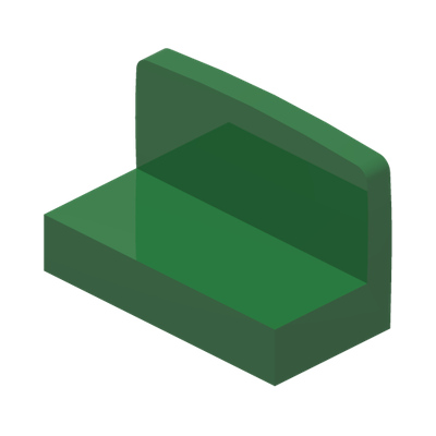 WALL ELEMENT 1X2X1 · Dark Green (réf. BrickLink Green)