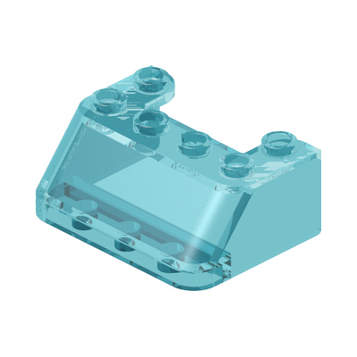 Windscreen 3 x 4 x 1 1/3 with 6 Studs on Top · Réf. BrickLink 4866 · Couleur BrickLink : Trans-Light Blue
