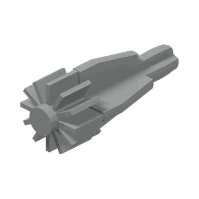 Engine, Smooth Large, Center with Fan/Gear and Axle End · LEGO 486902 (réf. BrickLink 4869) · Couleur BrickLink : Light Gray