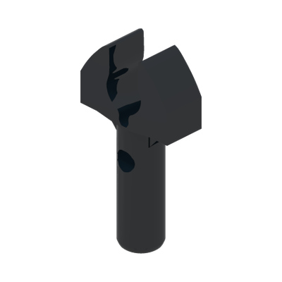 STICK Ø 3.2 W. HOLDER · Black (réf. BrickLink Black)
