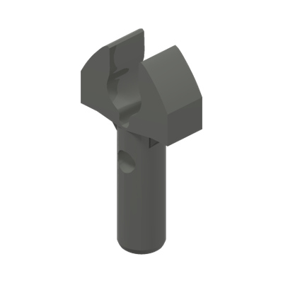 STICK Ø 3.2 W. HOLDER · Dark Stone Grey (réf. BrickLink Dark Bluish Gray)