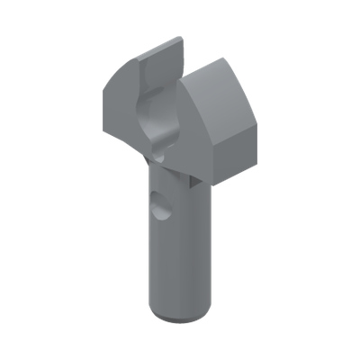 STICK Ø 3.2 W. HOLDER · Medium Stone Grey (réf. BrickLink Light Bluish Gray)