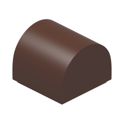 PLATE 1X1X2/3, OUTSIDE BOW · Reddish Brown (réf. BrickLink Reddish Brown)