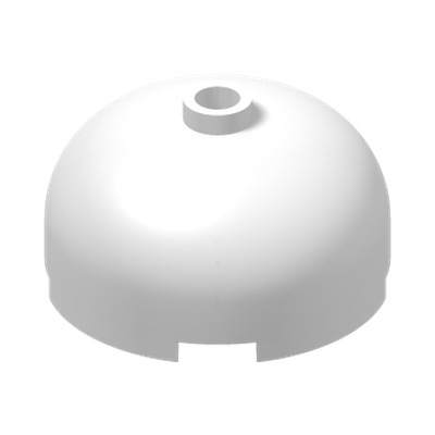 SPHERE 3X3X11/3, W/ KNOB · White (réf. BrickLink White)