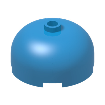 Brick, Round 3 x 3 x 1 1/3 Dome Top - Open Stud · Dark Azur (réf. BrickLink Dark Azure)