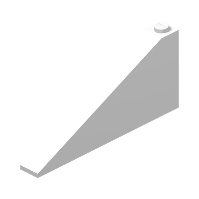 ROOF TILE 1X8X3, DEG. 25, NO. 1 · LEGO 6262530 (réf. BrickLink 49618) · White (réf. BrickLink White)
