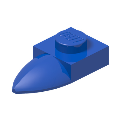PLATE 1X1 W/TOOTH · Bright Blue (réf. BrickLink Blue)