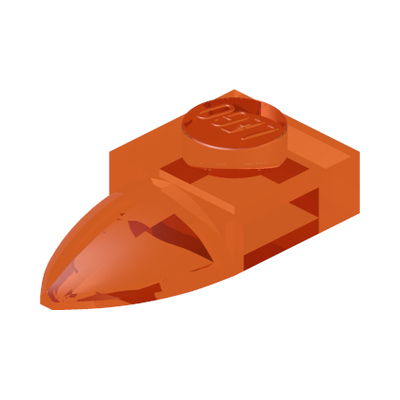Plate, Modified 1 x 1 with Tooth Horizontal · Couleur BrickLink : Trans-Orange
