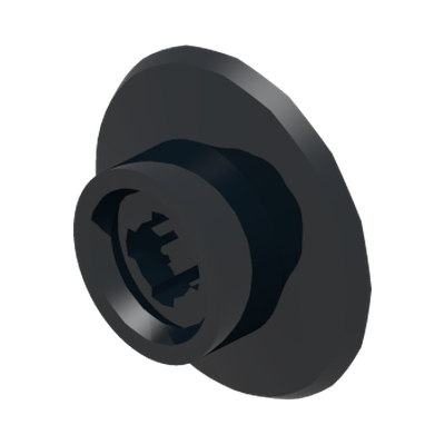 TRAINWHEEL Ø8.2/14.6 · LEGO 4295370 (réf. BrickLink 50254) · Black (réf. BrickLink Black)