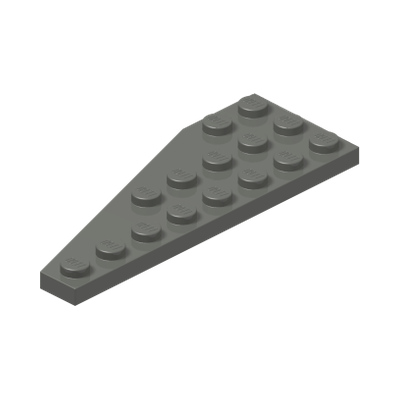 RIGHT PLATE 3X8 W/ANGLE · Dark Stone Grey (réf. BrickLink Dark Bluish Gray)