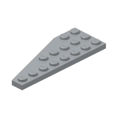RIGHT PLATE 3X8 W/ANGLE · Medium Stone Grey (réf. BrickLink Light Bluish Gray)