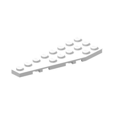 LEFT PLATE 3X8 W/ANGLE · LEGO 4256097 (réf. BrickLink 50305) · White (réf. BrickLink White)