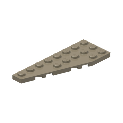 LEFT PLATE 3X8 W/ANGLE · Sand Yellow (réf. BrickLink Dark Tan)