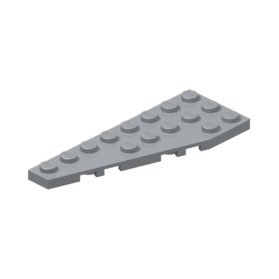 LEFT PLATE 3X8 W/ANGLE · Medium Stone Grey (réf. BrickLink Light Bluish Gray)