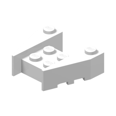 Wedge 3 1/2 x 4 with Stud Notches · LEGO 4264027 (réf. BrickLink 50373) · Couleur BrickLink : White
