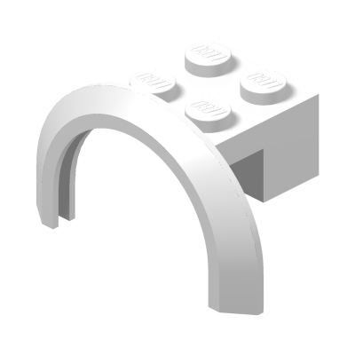 BRICK  2X4X1 W. SCREEN · LEGO 4259940 (réf. BrickLink 50745) · White (réf. BrickLink White)