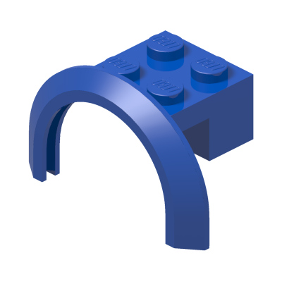 BRICK  2X4X1 W. SCREEN · Bright Blue (réf. BrickLink Blue)
