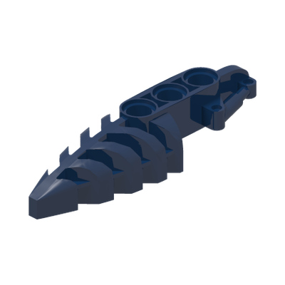 Bionicle Foot Visorak with 3 Pin Holes · LEGO 4252413 (réf. BrickLink 50858) · Couleur BrickLink : Dark Blue