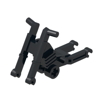 Motorcycle Chassis, Long Fairing Mounts and Foot Pegs · LEGO 4530673 (réf. BrickLink 50859b) · Couleur BrickLink : Black